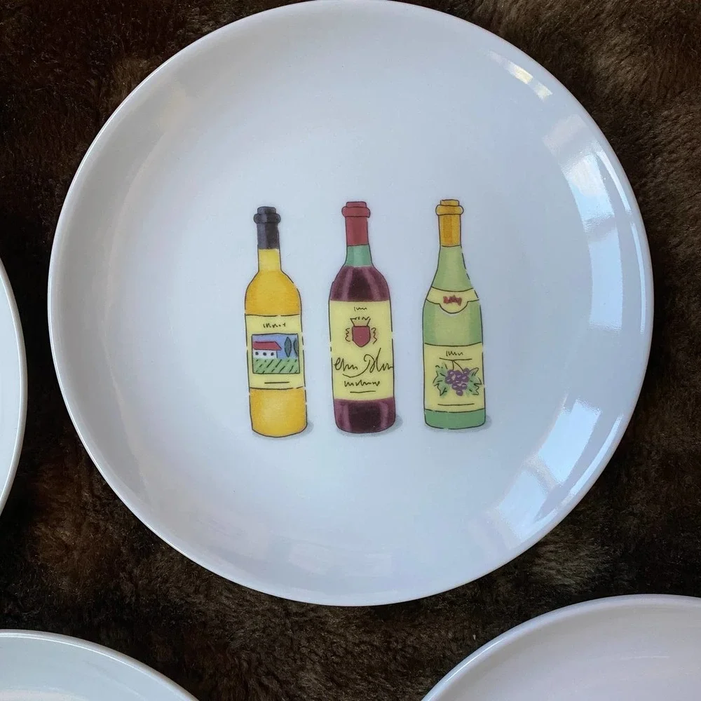 Nancy Green 2001 Boston Warehouse Wine & Cheese Dessert‎ Snack Appetizer Plates